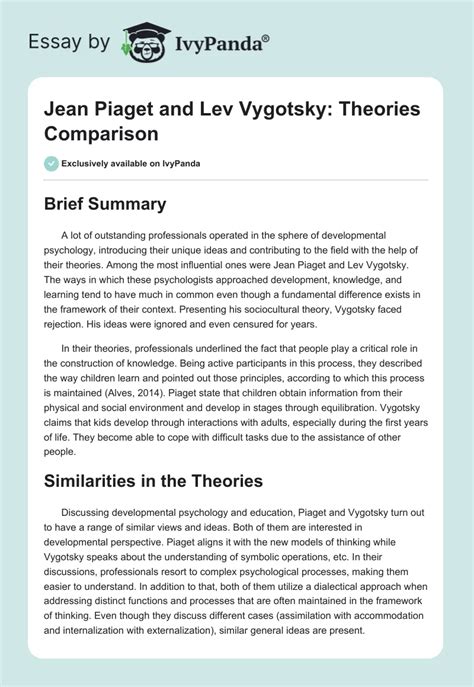 Comparing Vygotsky And Piaget Store Primealture It