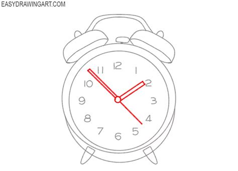 How To Draw An Alarm Clock Easy Drawing Art