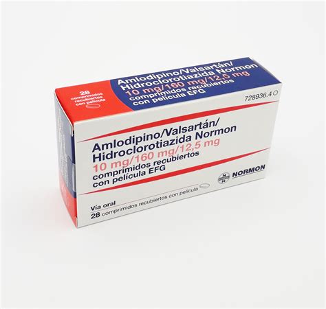 Amlodipino Valsartan Hidroclorotiazida Normon Efg Mg Mg Mg