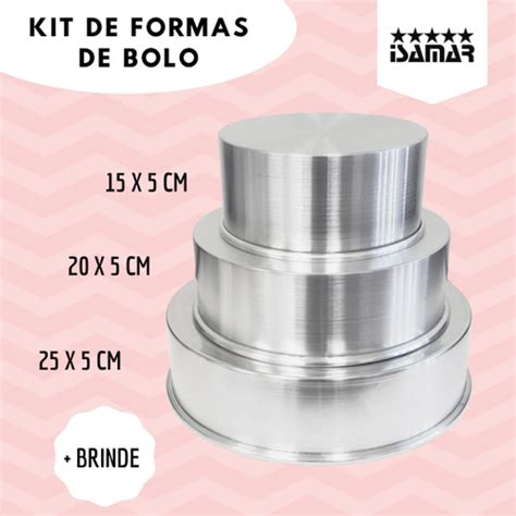 Kit Formas Redonda Bolo Cm Pe As E Cm No Shoptime