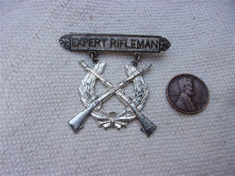 Ww2 Usmc Expert Rifleman Badge Sterling 2108798709