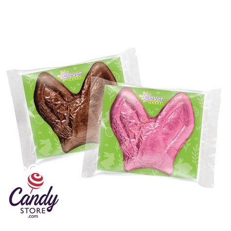 Pink & Brown Milk Chocolate Bunny Ears 18ct - CandyStore.com