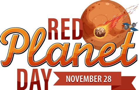 Red planet day poster template 12750263 Vector Art at Vecteezy