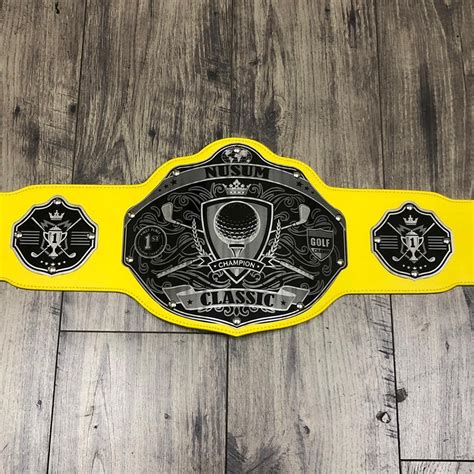 Golf Championship Belt Custom Text Undisputed Belts