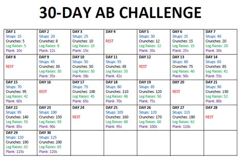 Touché 30 Day Ab Challenge For Those Who Need Some Motivation Like Me