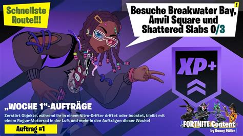 Fortnite Woche 1 Besuche Breakwater Bay Anvil Square Und Shattered