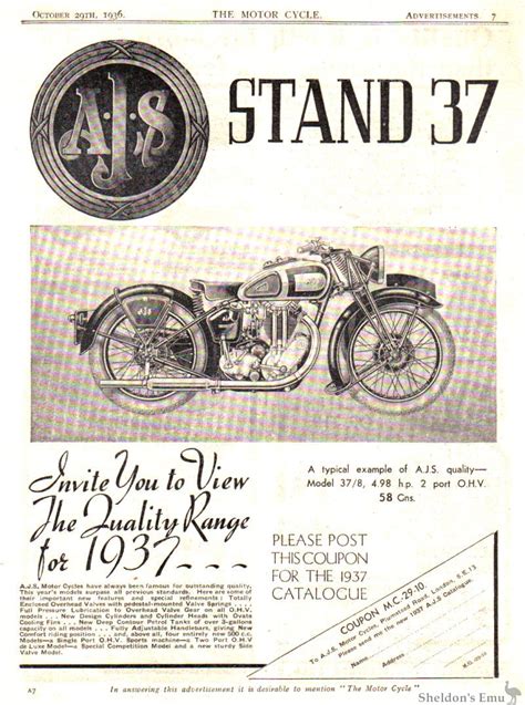 Ajs 1936 Model 8 At Olympia