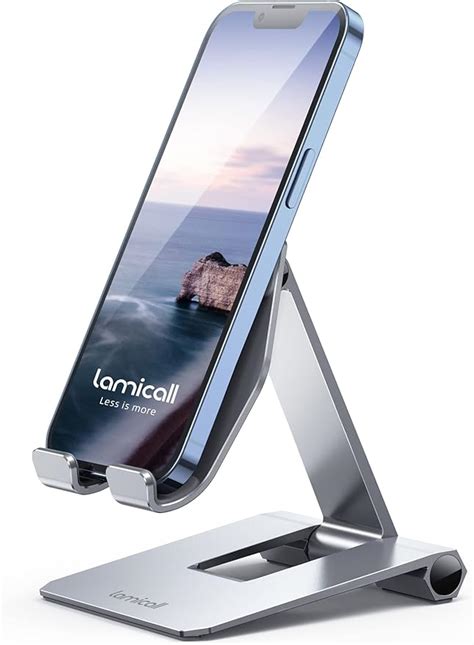 Lamicall Adjustable Cell Phone Stand For Desk Foldable Aluminum