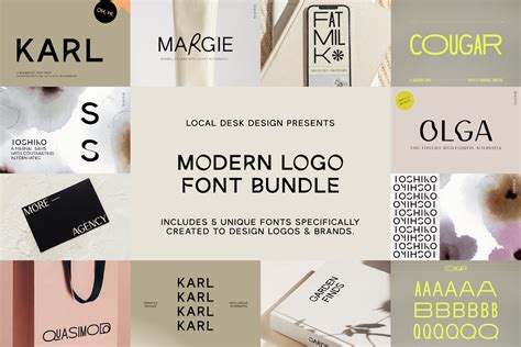 The Modern Logo Font Bundle Creative Market