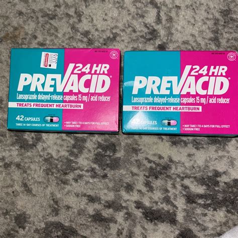 Lot Of 2 Prevacid Lansoprazole Acid Reducer Delayed Release 15mg 42 Caps Exp624 370030165186 Ebay