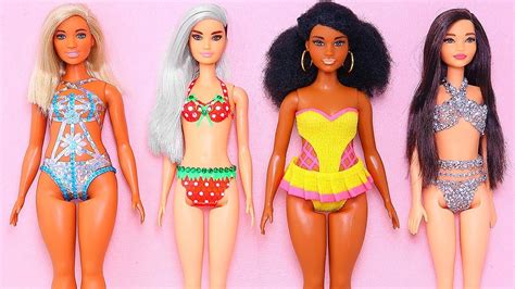 Diy Haz Bikinis Y Trajes De Ba O Para Tus Barbies Solo Con Cinta