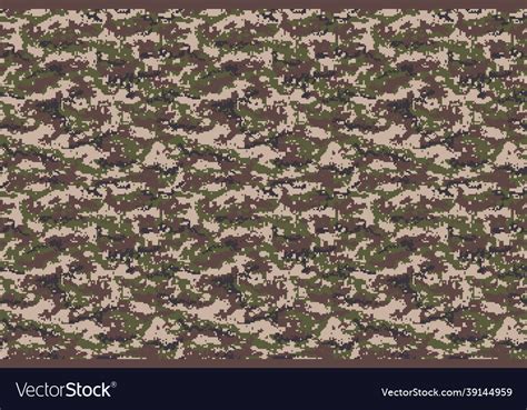 Digital Green Brown Army Camouflage Background Vector Image