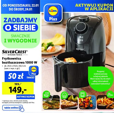 Frytkownica beztłuszczowa 1000 w Silvercrest cena promocje opinie