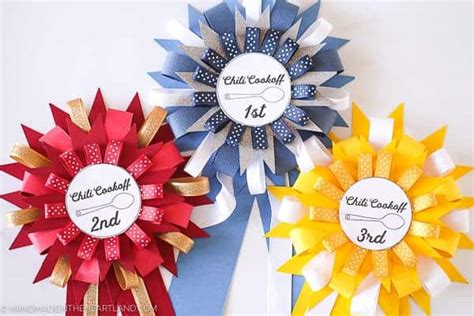 Chili Cook Off Prize Ribbons - Handmade in the Heartland