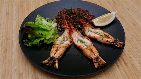 Recette Crevettes Papillon Et Riz Rouge YouTube