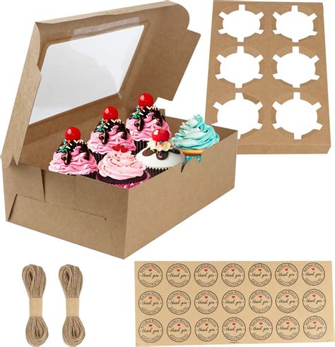 Guifier St Ck Cupcake Box Er Muffin Boxen Cupcake Transportbox