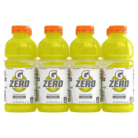 Gatorade 8pk20oz Zero Lemon Lime Beverages Foodtown