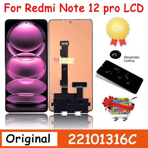 Original For Xiaomi Redmi Note 12 Pro 22101316c Lcd Display Touch