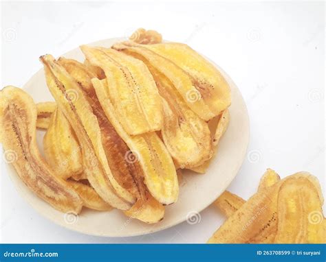 Banana chips as a snack stock image. Image of plant - 263708599