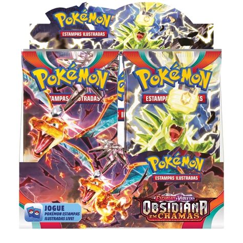 Booster Box Pacotes Obsidiana Em Chamas Escarlate E Violeta