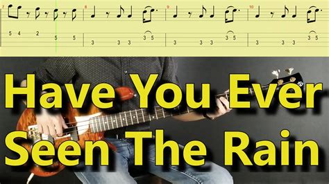 Ccr Have You Ever Seen The Rain Bass Cover With Tab Youtube