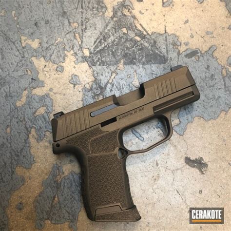 Sig Sauer P365 Handgun In Cerakote H 294 Midnight Bronze By Abelardo Roman Cerakote