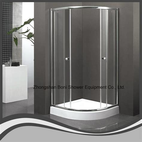 Certification Chrome Aluminum 6mm Glass Sliding Door Quadrant Shower