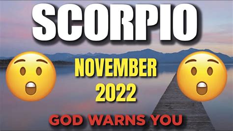 Scorpio ♏️ 🆘 Warning🆘 😨😱 God Warns You 😨 Horoscope For Today November