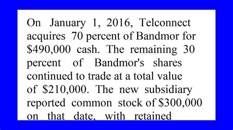 On January 1 2016 Telconnect Acquires 70 Percent Of Bandmor For 490 000