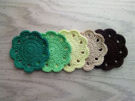 Crochet Coasters Crochet Coaster-set of 4 Coaster - Etsy