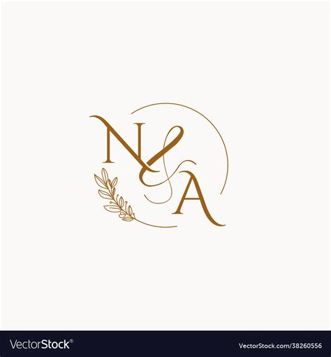 Na Initial Wedding Monogram Logo Royalty Free Vector Image