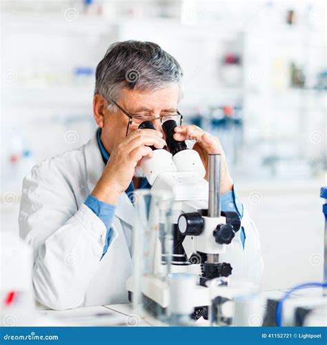 Senior Male Researcher In A Lab Stock Image Image Of Doctor Medicine