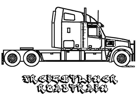 Freightliner Printable Coloring Pages Coloring Cool