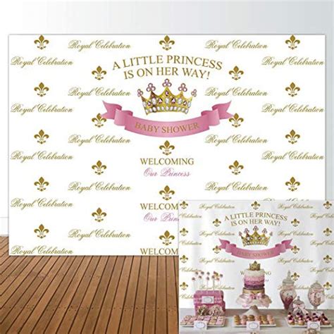 Allenjoy 7x5ft Pink Royal Celebration Princess Backdrop Gold Glitter