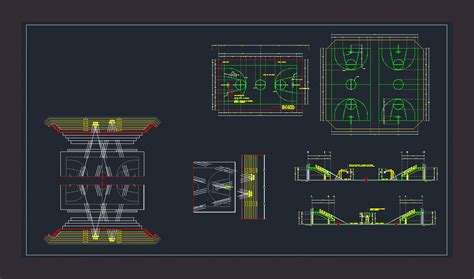 Basketball Court Dwg Block For Autocad Designs Cad