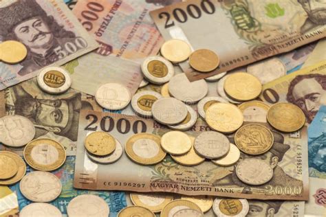 Hungarian Forint Huf Banknotes And Coins Stock Image Image Of