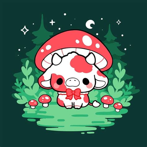 Gummybunnii On Instagram Mooshroom Cow Cute Kawaii Drawings