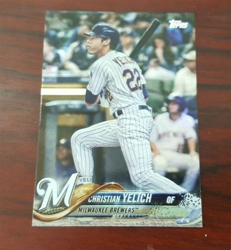 2018 Topps Update US248 Christian Yelich Rainbow Foil Parallel Brewers