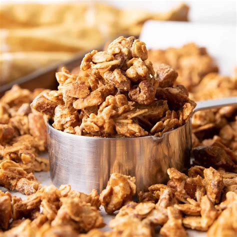 4 Ingredient Healthy Almond Butter Granola Beaming Baker