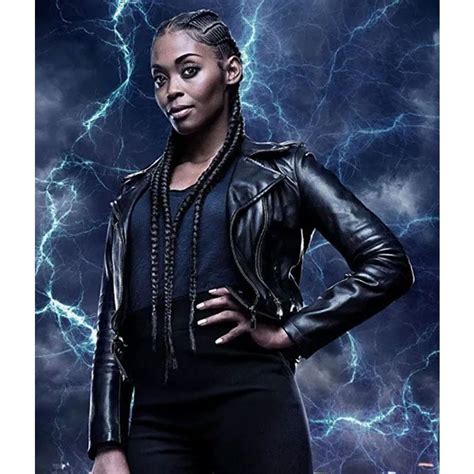 Nafessa Williams Black Lightning Anissa Pierce Thunder Black Jacket