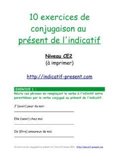 Exercices De Conjugaison Au Pr Sent De L Indicatif Exercices De