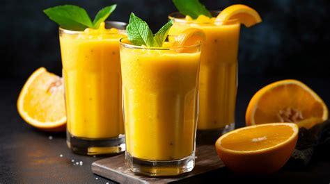 Healthy orange fruit smoothies.Generative Ai. 29551720 Stock Photo at Vecteezy