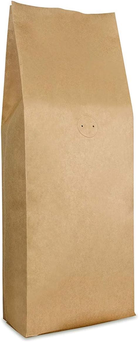 Amazon Kraft Paper Stand Up Coffee Bag Side Gusset Pouch With Flat