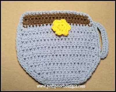 Coffee Cup Hot Pad Crochet Pattern Crochet Hot Pads Dishcloth