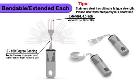 Kpkaut Weighted Utensils Set Adaptive Silverware For Hand Tremors