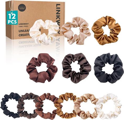 Linkway Pi Ces Chouchous Cheveux En Satin Ensemble De Scrunchies