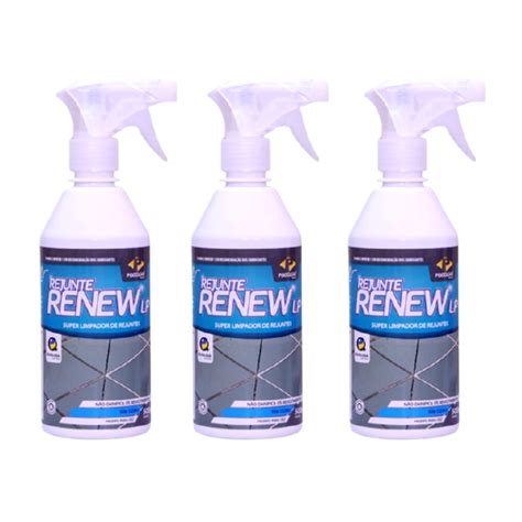 Kit Pisoclean Renew Limpa Rejunte Para Porcelanato 500ml 3unidades