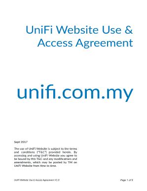 Fillable Online UniFi Website Use Fax Email Print PdfFiller