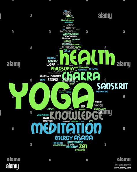 YOGA Word Cloud Concept Illustration Stock Photo Alamy