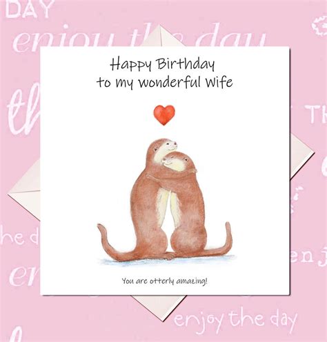 Happy Birthday Wife Card Birthday Card For Wife Birthday Etsy